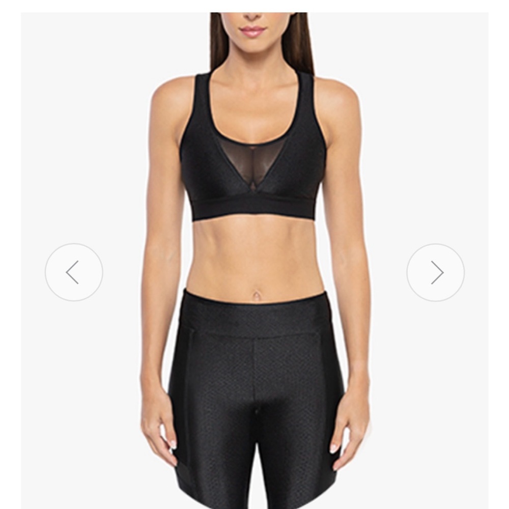 Koral Edna Trilobal Black Sports Bra
